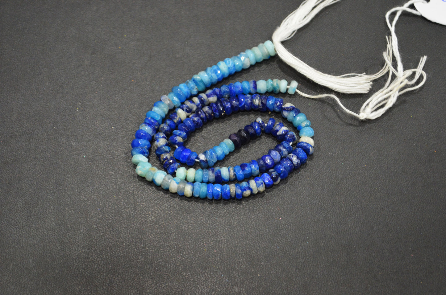 Natural Afghanite Rondelle Shape Beads , 13 Inches , 5 - 6 mm , 32304
