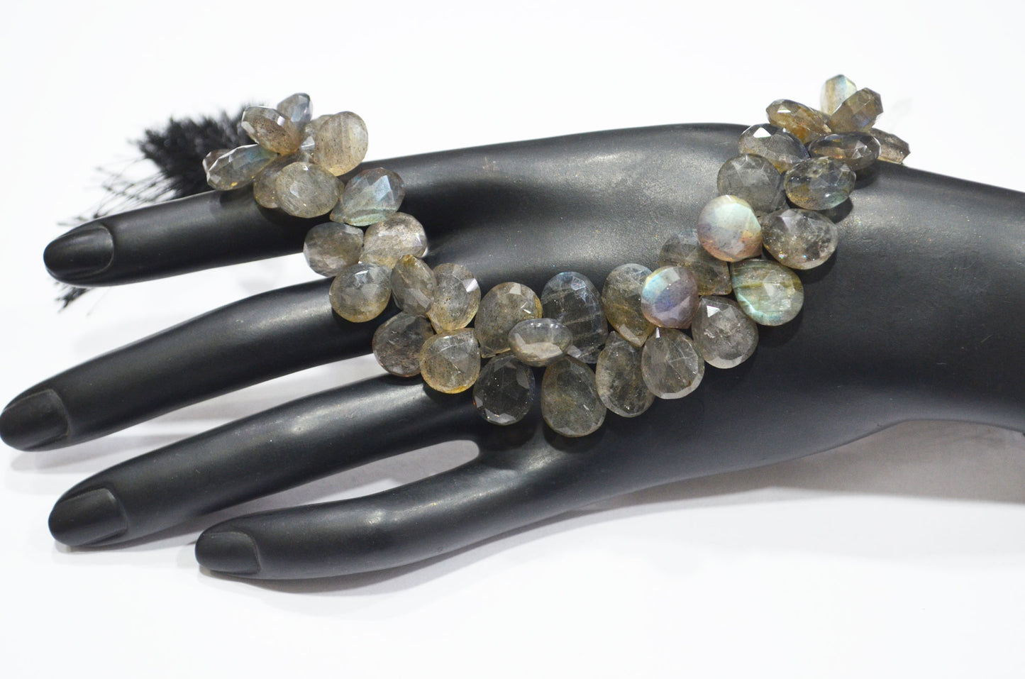 Labradorite Pear Shape Beads , 7 Inches , 9x11 - 10x15 mm , 32318