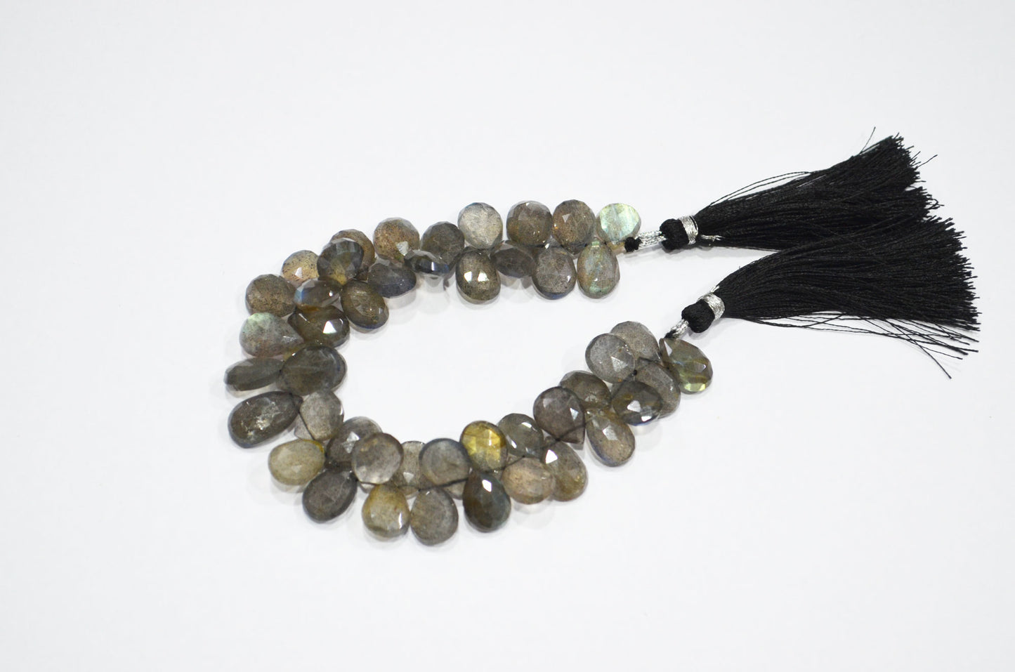Labradorite Pear Shape Beads , Sold By Strand , 7 Inches , 8x11 - 9x13.50 mm , 32321