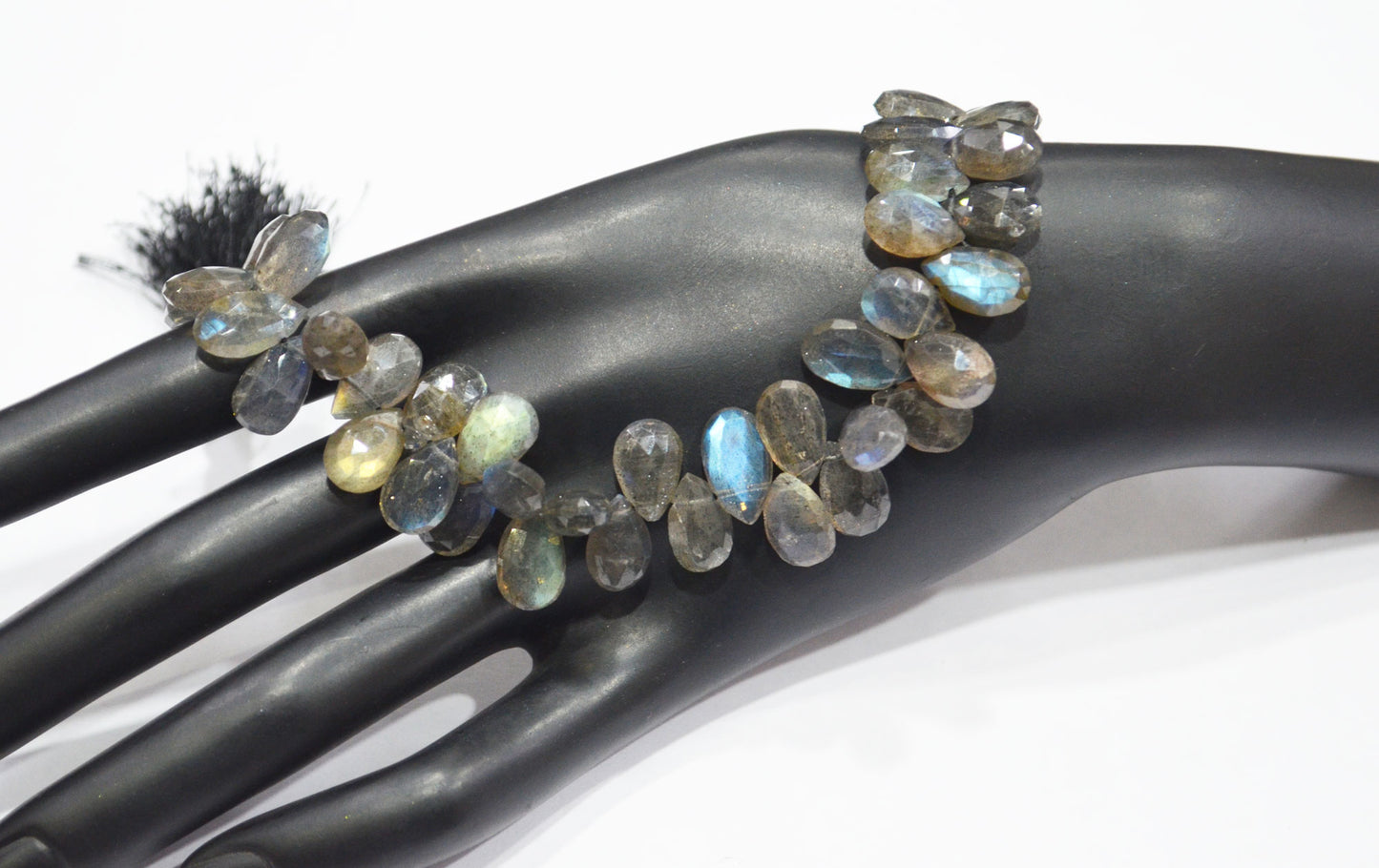 Labradorite Pear Shape Beads , Sold By Strand , 7 Inches , 7.50x11 - 8x12 mm , 32323