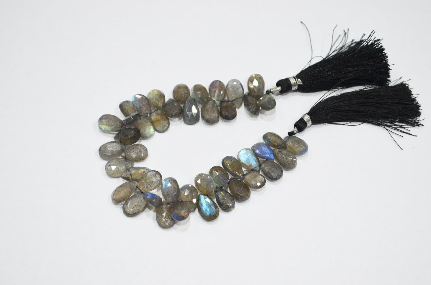 Labradorite Pear Shape Beads , Sold By Strand , 7 Inches , 7.50x11 - 8x12 mm , 32323