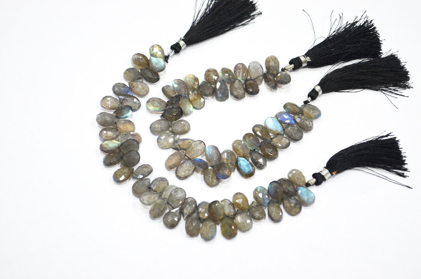 Labradorite Pear Shape Beads , Sold By Strand , 7 Inches , 7.50x11 - 8x12 mm , 32323