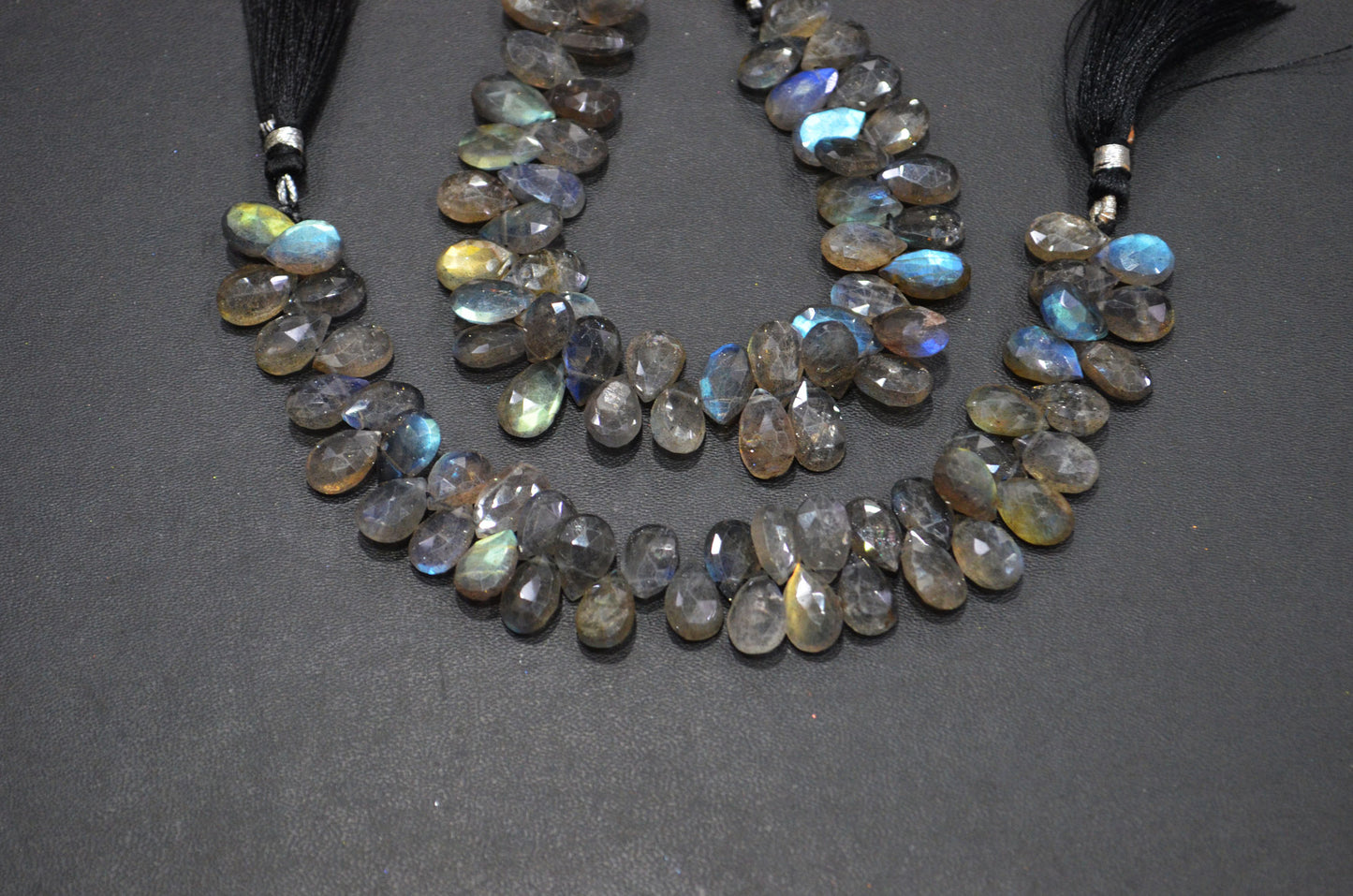 Labradorite Pear Shape Beads , Sold By Strand , 7 Inches , 7.50x11 - 8x12 mm , 32323