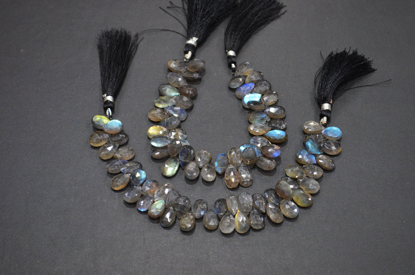 Labradorite Pear Shape Beads , Sold By Strand , 7 Inches , 7.50x11 - 8x12 mm , 32323