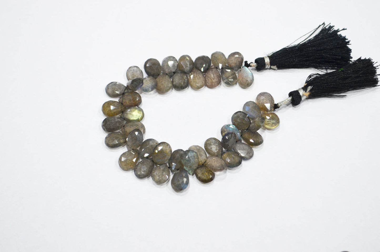 Labradorite Pear Shape Beads , Sold By Strand , 7 Inches , 7x10 - 8x11 mm , 32327