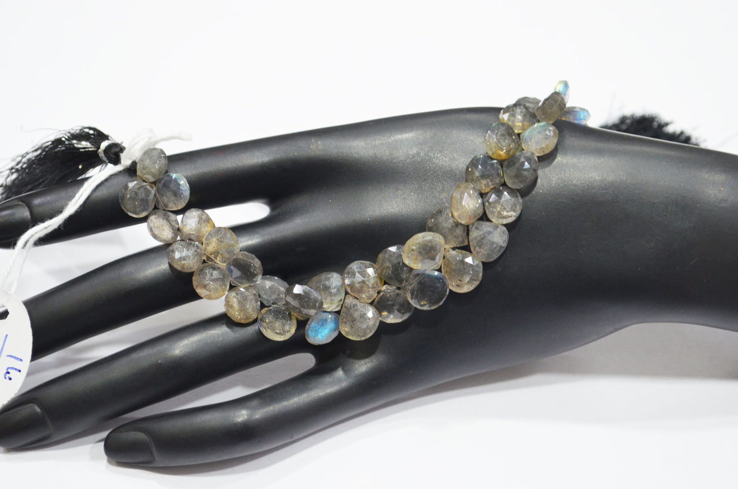 Labradorite Heart Shape Beads , 6 Inches , 8x8 - 9x9 mm , 32329