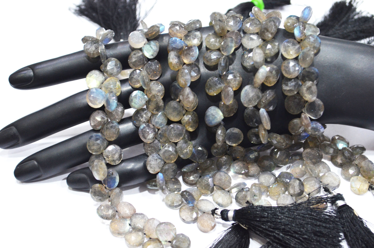 Labradorite Heart Shape Beads , Sold By Strand , 7 Inches , 9x9 - 9.50x9.50 mm , 32331