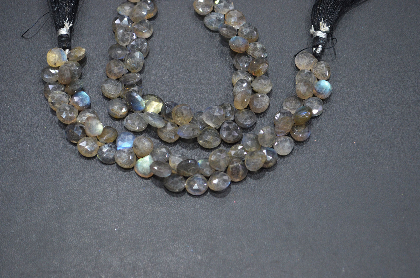 Labradorite Heart Shape Beads , Sold By Strand , 7 Inches , 9x9 - 9.50x9.50 mm , 32331