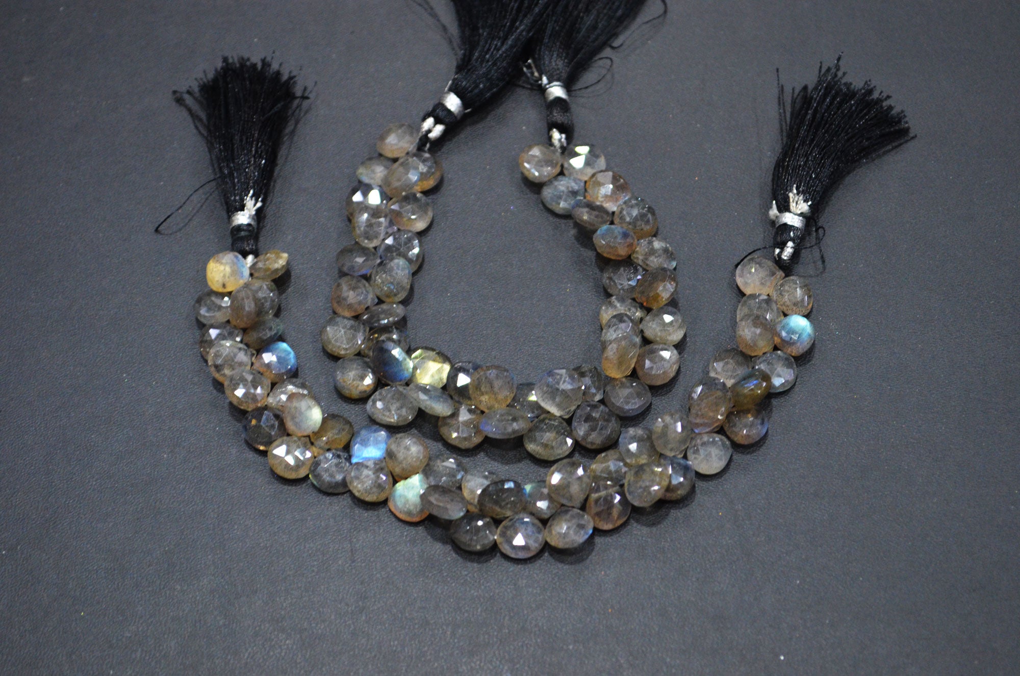 Labradorite Heart Shape Beads , Sold By Strand , 7 Inches , 9x9 - 9.50x9.50 mm , 32331