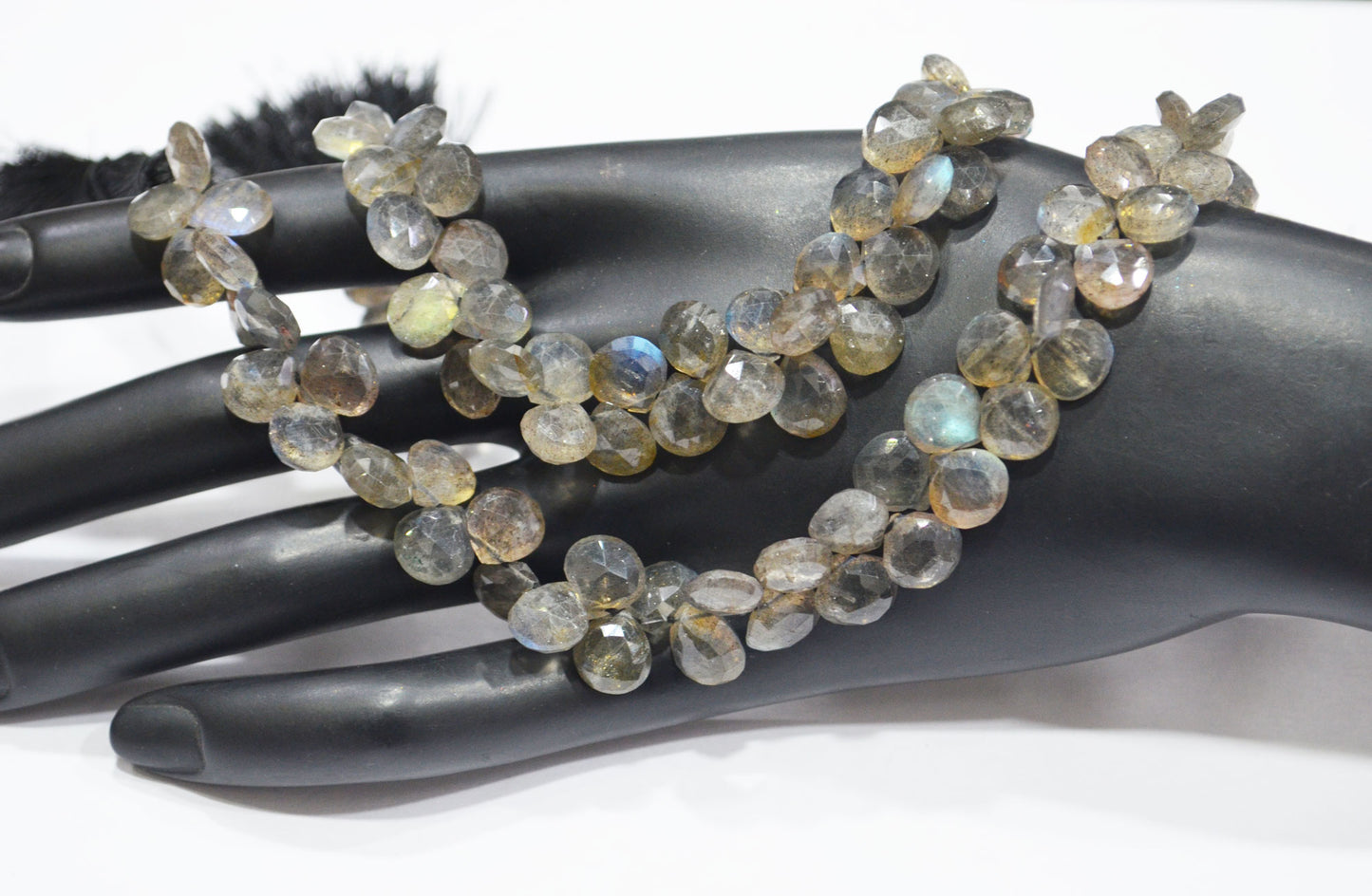 Labradorite Heart Shape Beads , Sold By Strand , 7 Inches , 8x8 - 8.50x8.50 mm , 32332