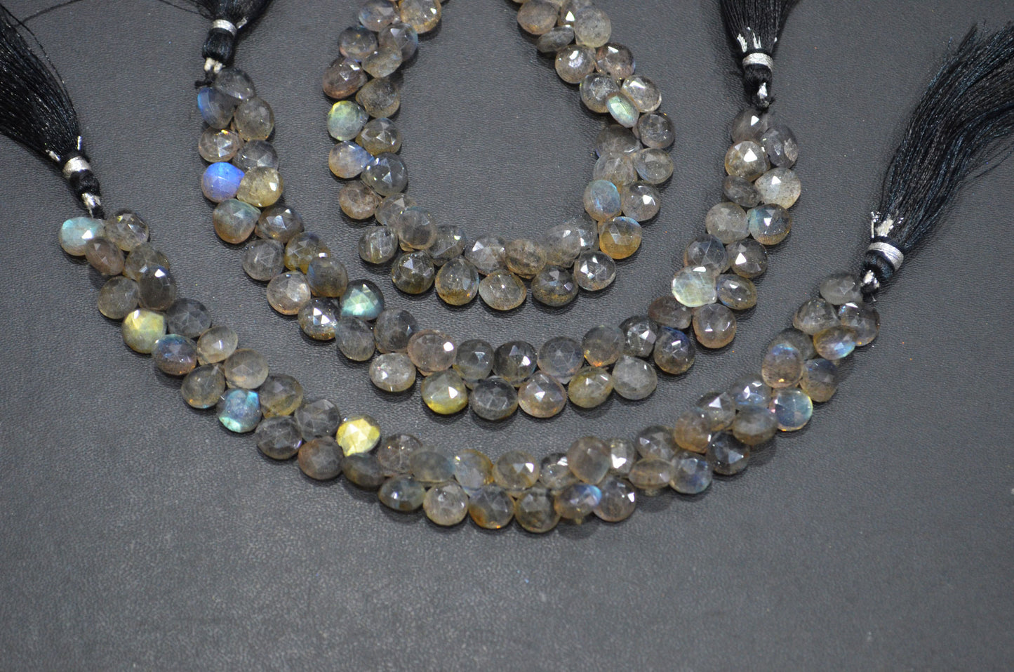 Labradorite Heart Shape Beads , Sold By Strand , 7 Inches , 8x8 - 8.50x8.50 mm , 32332