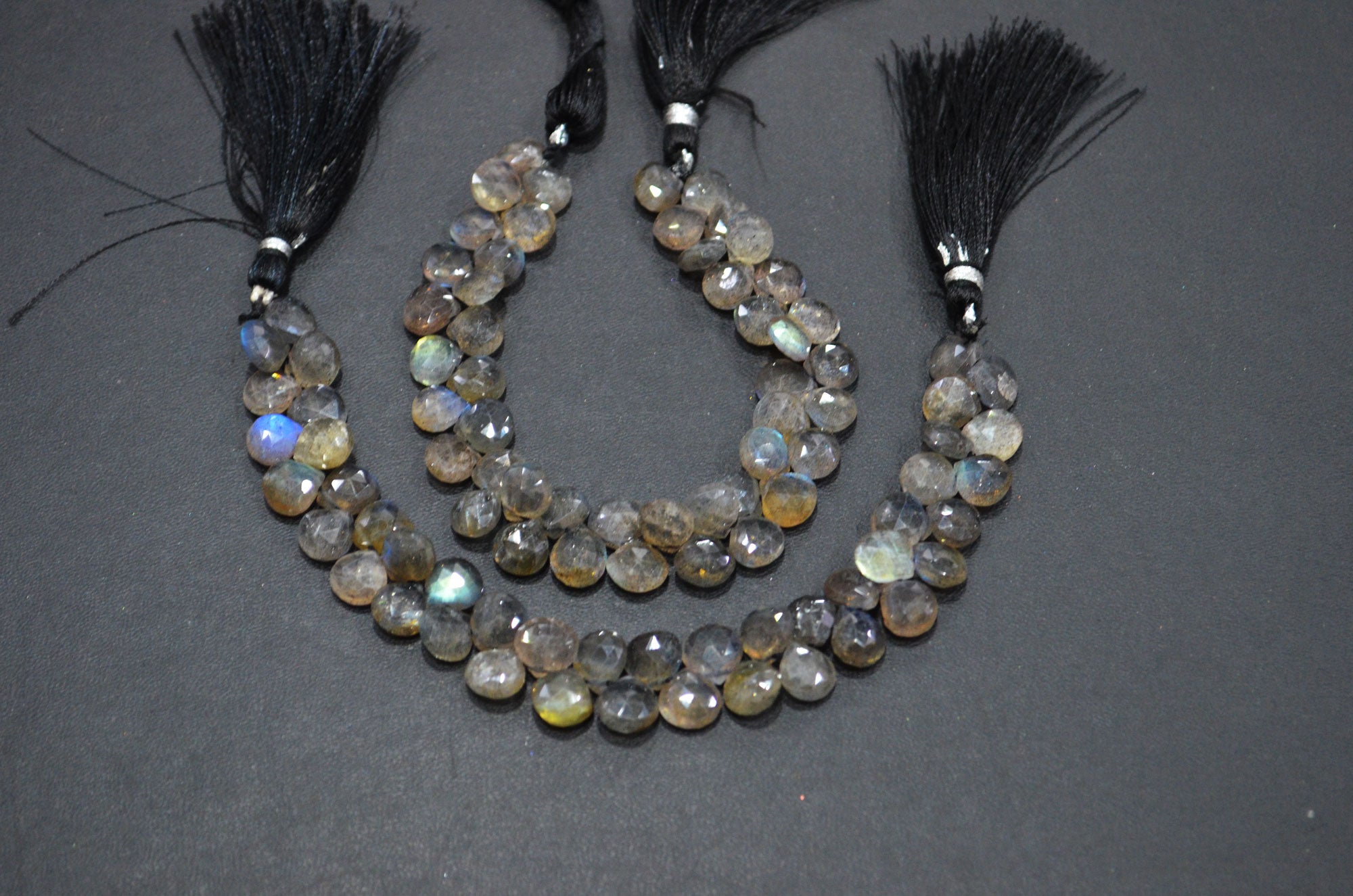 Labradorite Heart Shape Beads , Sold By Strand , 7 Inches , 8x8 - 8.50x8.50 mm , 32332