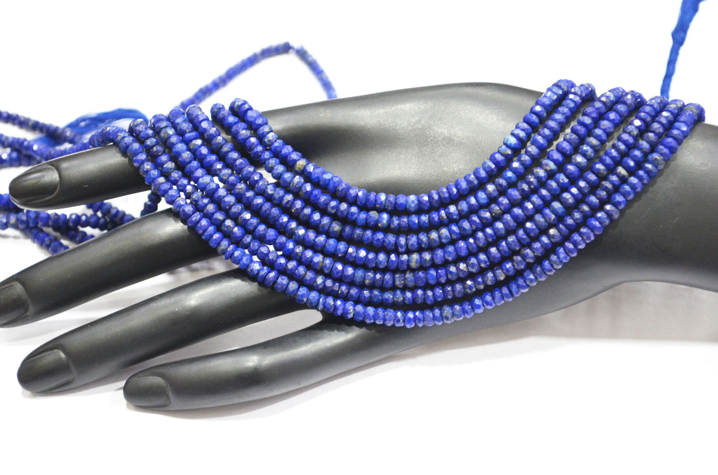 Natural Lapis Lazuli Rondelle Shape Beads , Sold By Strand , 4 - 4.25 mm , 13 Inches , 32341
