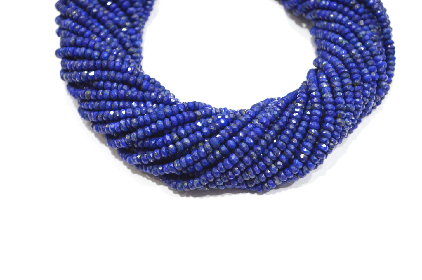 Natural Lapis Lazuli Rondelle Shape Beads , Sold By Strand , 4 - 4.25 mm , 13 Inches , 32341