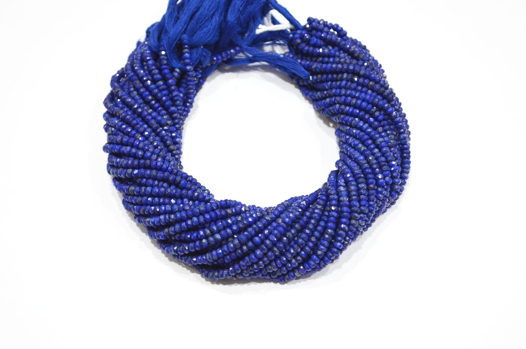 Natural Lapis Lazuli Rondelle Shape Beads , Sold By Strand , 4 - 4.25 mm , 13 Inches , 32341