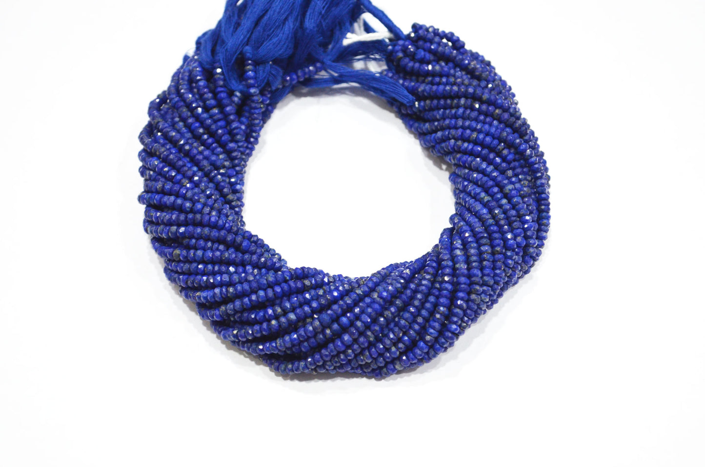 Natural Lapis Lazuli Rondelle Shape Beads , Sold By Strand , 4 - 4.25 mm , 13 Inches , 32341