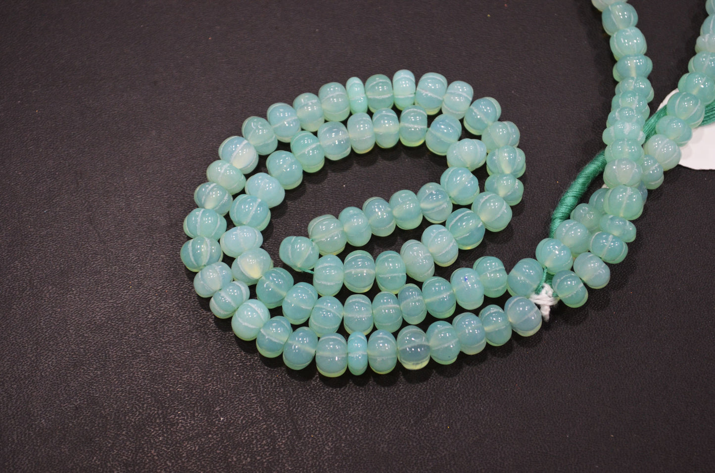 Chrysoprase Chalcedony Carved Melon Shape Beads , Sold By Strand , 8.50 mm , 16 Inches , 32345
