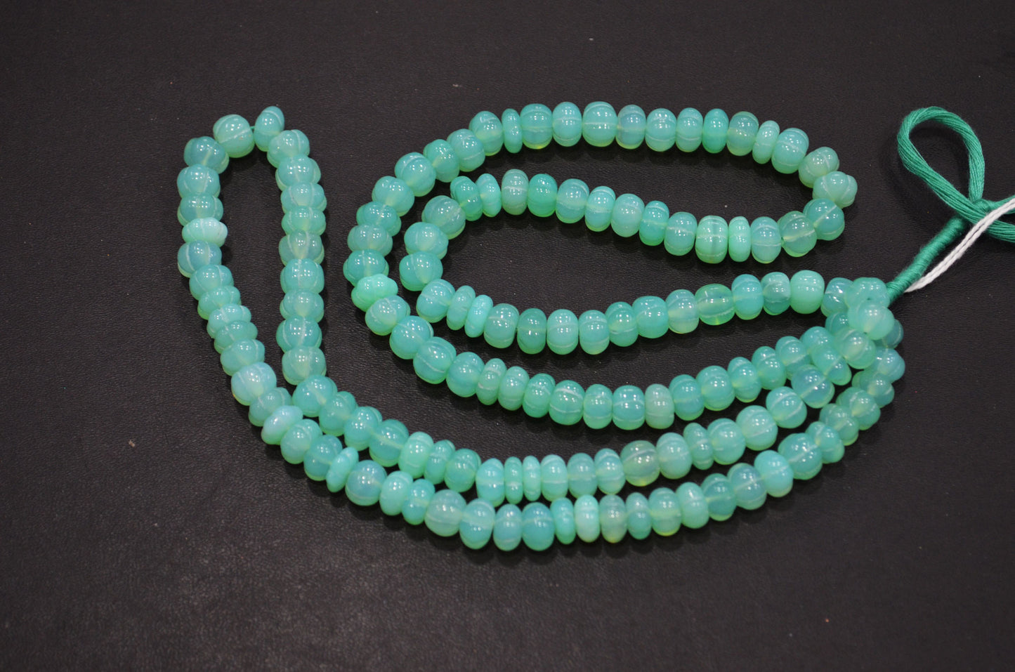 Chrysoprase Chalcedony Carved Melon Shape Beads , Sold By Strand , 8 - 8.50 mm , 16 Inches , 32350