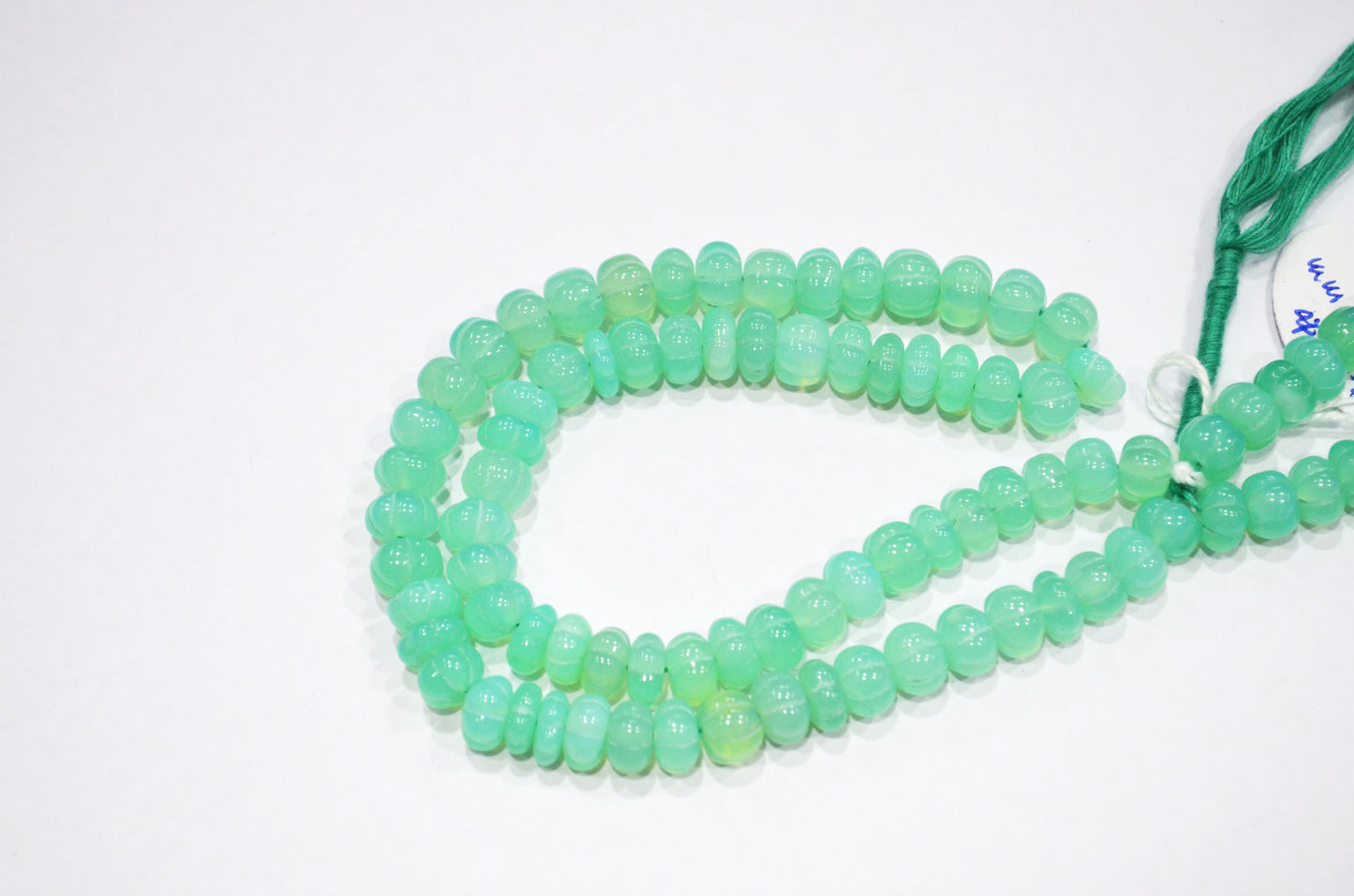 Chrysoprase Chalcedony Carved Melon Shape Beads , Sold By Strand , 8 - 8.50 mm , 16 Inches , 32350