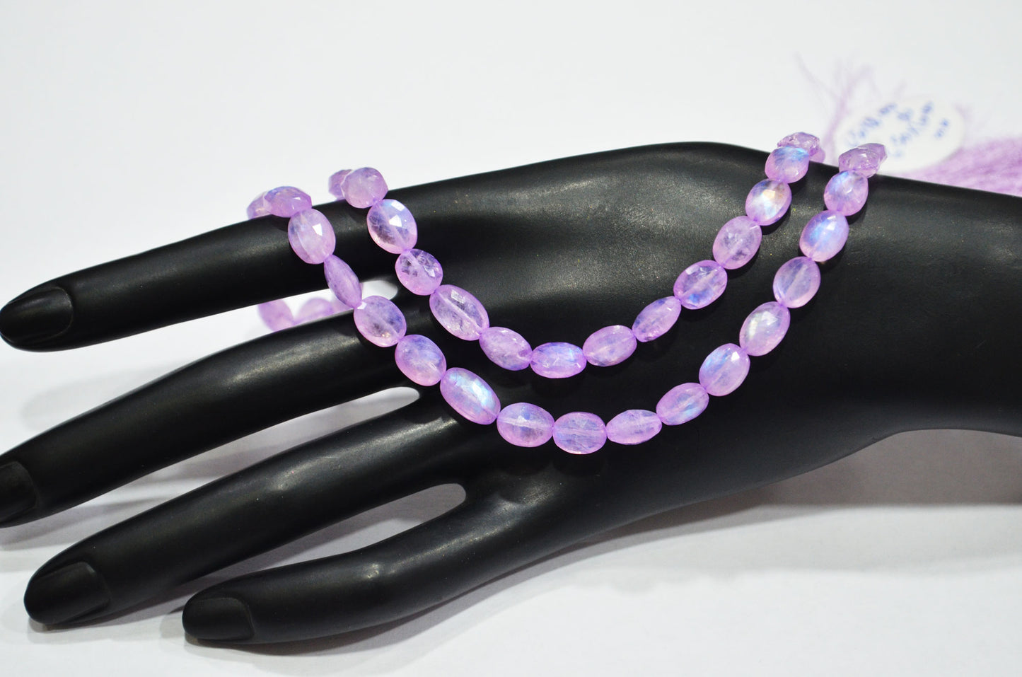 Mystic Lavender Coated Rainbow Moonstone Oval Shape Beads , 16 Inches , 6.50x8 - 6.50x10 mm , 32359