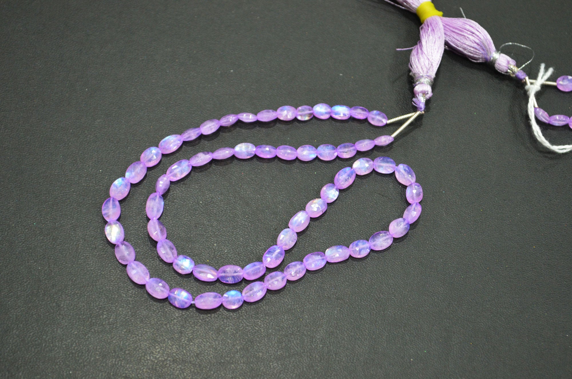 Mystic Lavender Coated Rainbow Moonstone Oval Shape Beads , Sold By Strand , 16 Inches , 4x6 - 5x7 mm , 32361