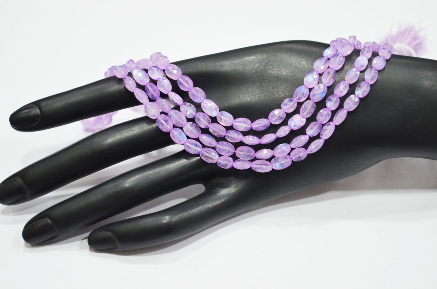 Mystic Lavender Coated Rainbow Moonstone Oval Shape Beads , Sold By Strand , 16 Inches , 4x6 - 5x7 mm , 32361