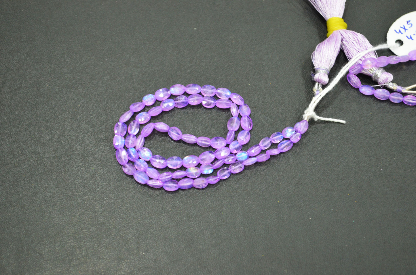 Mystic Lavender Coated Rainbow Moonstone Oval Shape Beads , Sold By Strand , 16 Inches , 4x5 - 4.50x7 mm , 32362