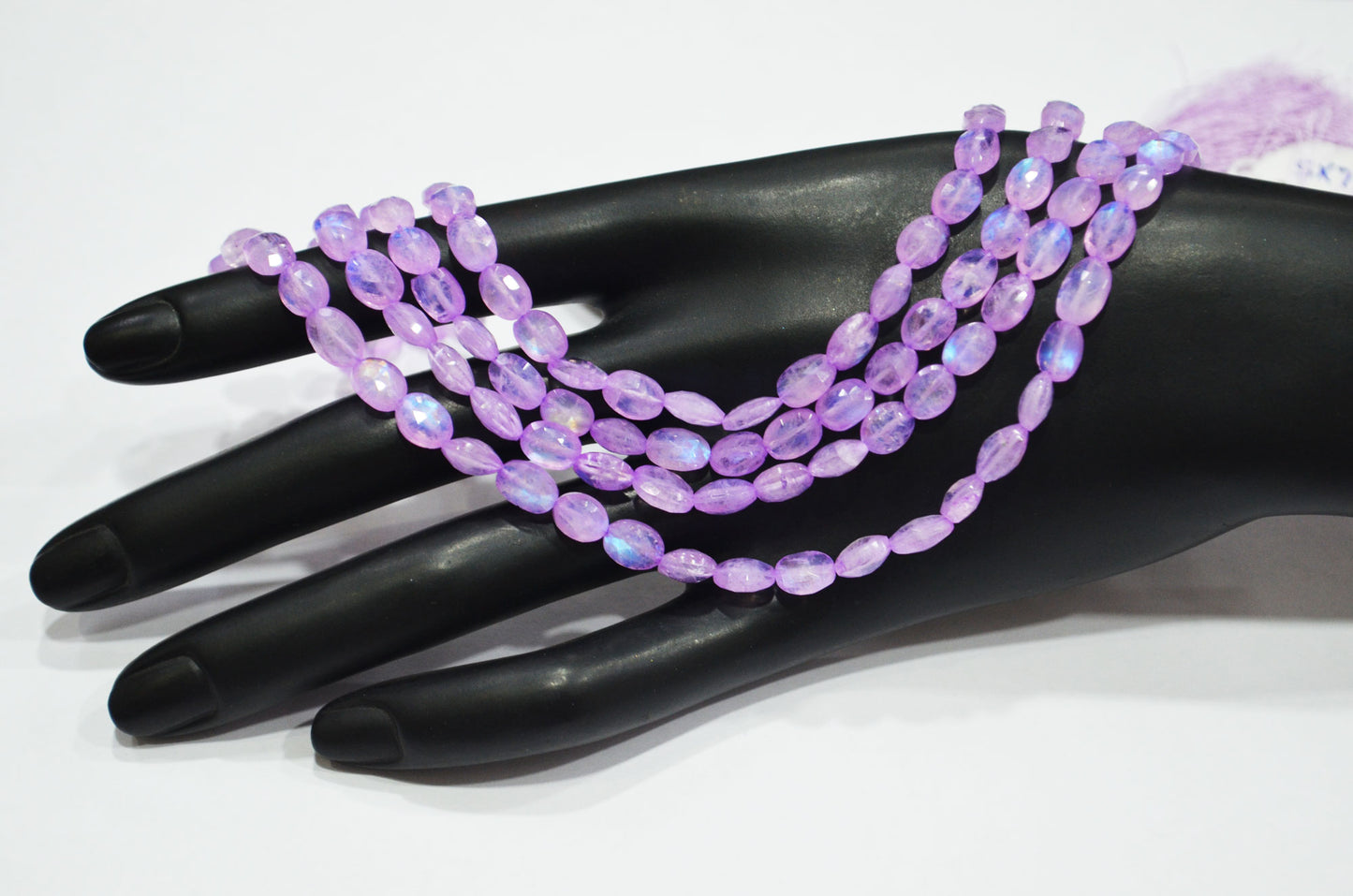 Mystic Lavender Coated Rainbow Moonstone Oval Shape Beads , Sold By Strand , 16 Inches , 5x6.50 - 6x8 mm , 32363