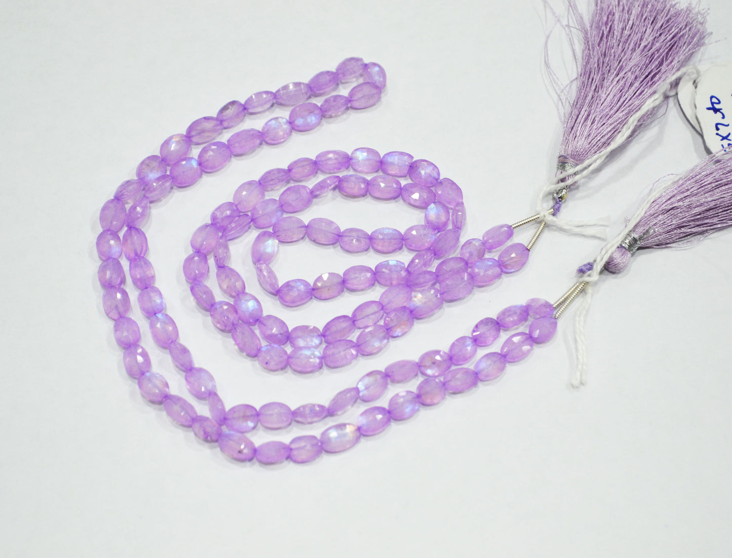 Mystic Lavender Coated Rainbow Moonstone Oval Shape Beads , Sold By Strand , 16 Inches , 5x6.50 - 6x8 mm , 32363