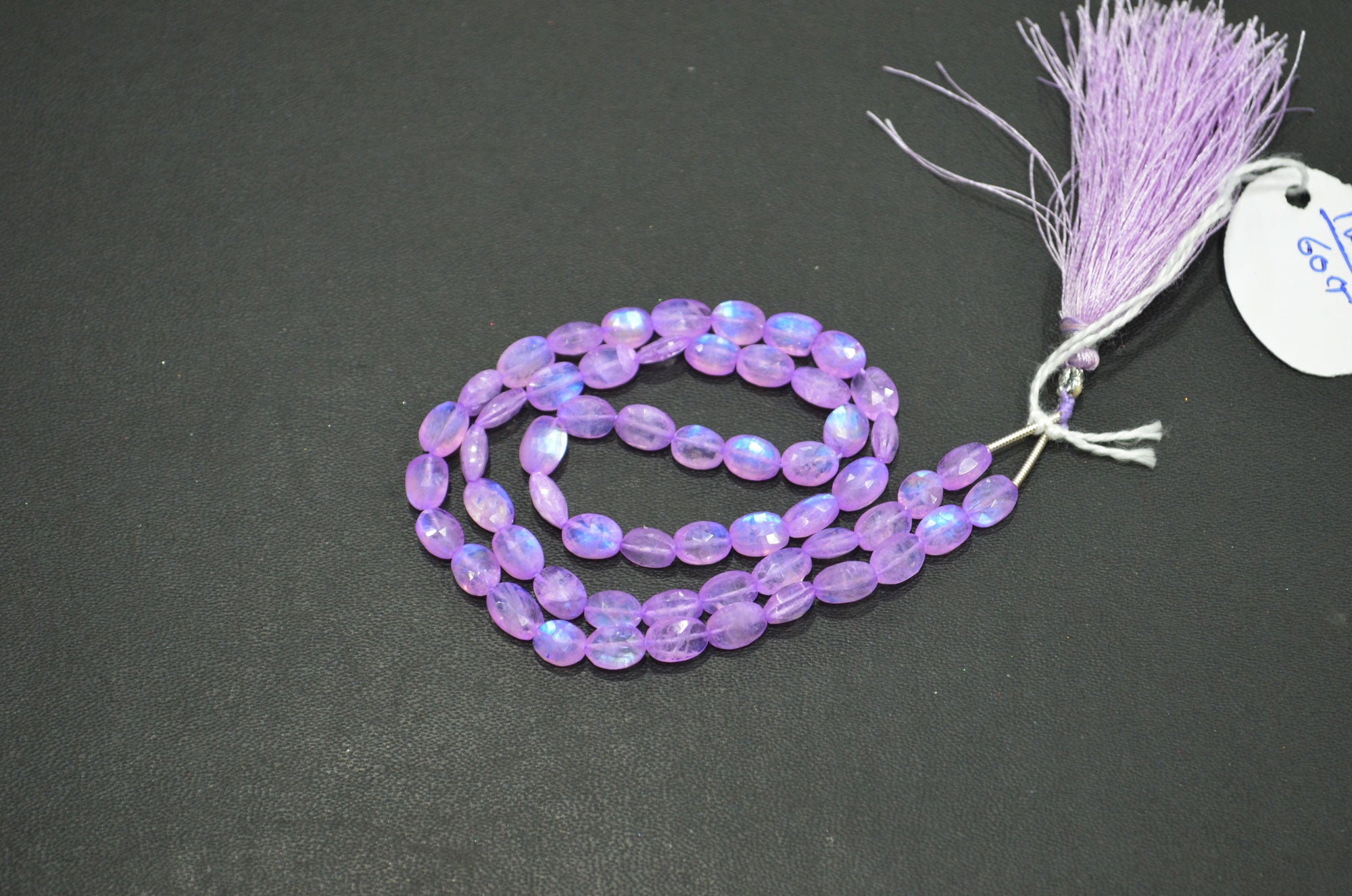 Mystic Lavender Coated Rainbow Moonstone Oval Shape Beads , Sold By Strand , 16 Inches , 5x6.50 - 6x8 mm , 32363