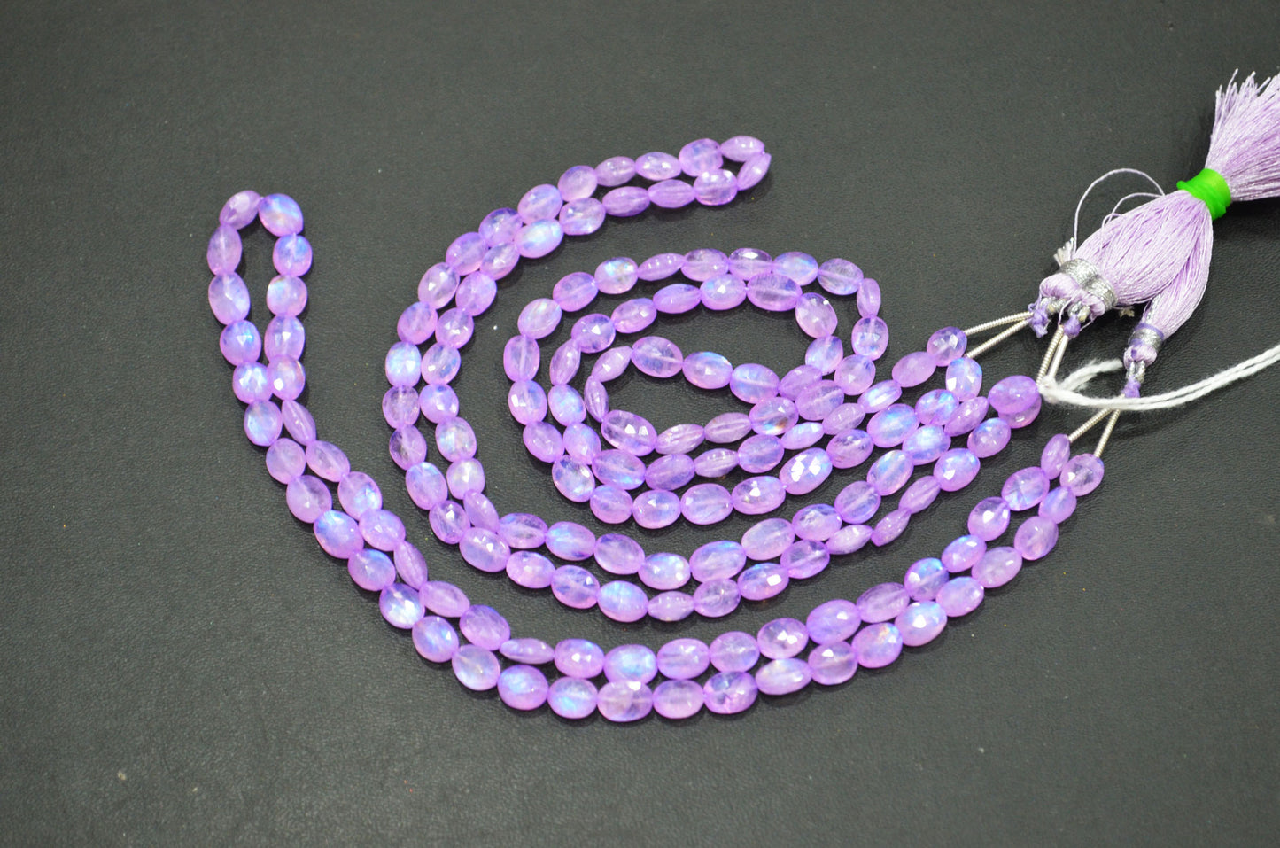 Mystic Lavender Coated Rainbow Moonstone Oval Shape Beads , Sold By Strand , 16 Inches , 5.50x7 - 6x9 mm , 32364