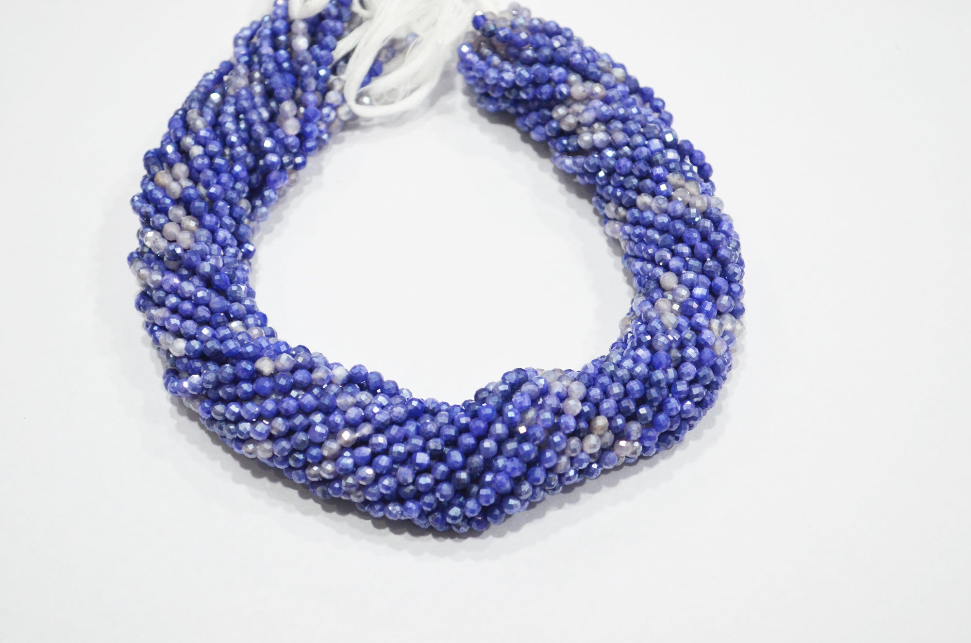 Shaded Sapphire Colored Moonstone Round Shape Beads , Sold By Strand , 16 Inches , 4 mm , 32384