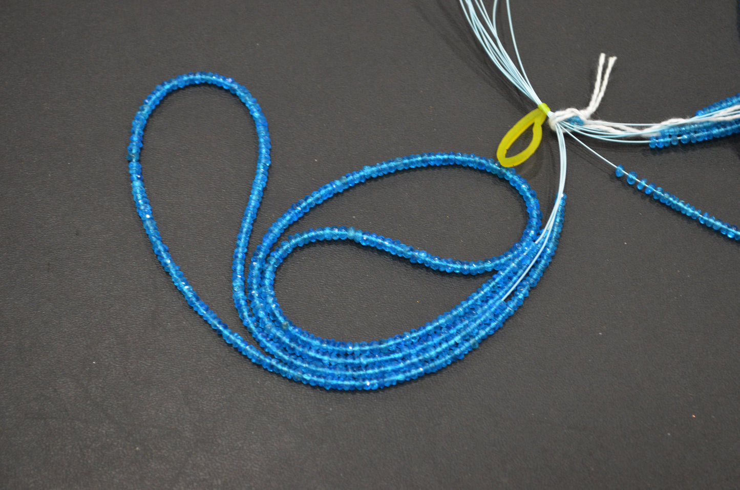 Neon Apatite Faceted Rondelle Shape Beads , Sold By Strand , 13 Inches , 2 - 3.25 mm , 32387