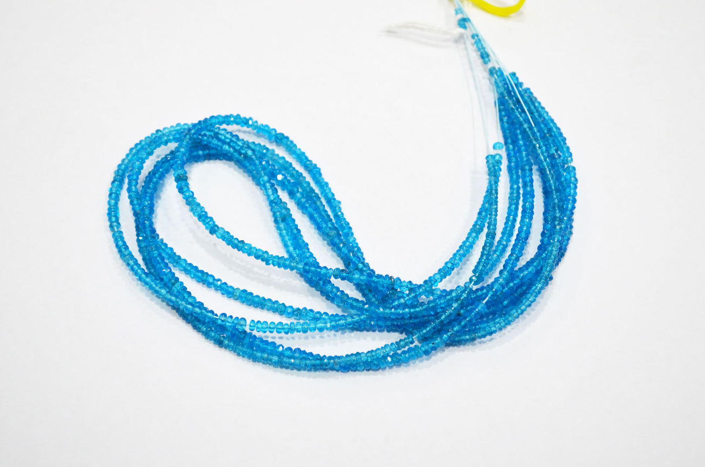 Neon Apatite Faceted Rondelle Shape Beads , Sold By Strand , 13 Inches , 2 - 3.25 mm , 32387