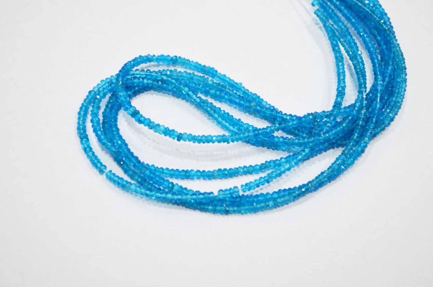Neon Apatite Faceted Rondelle Shape Beads , Sold By Strand , 13 Inches , 2 - 3.25 mm , 32387