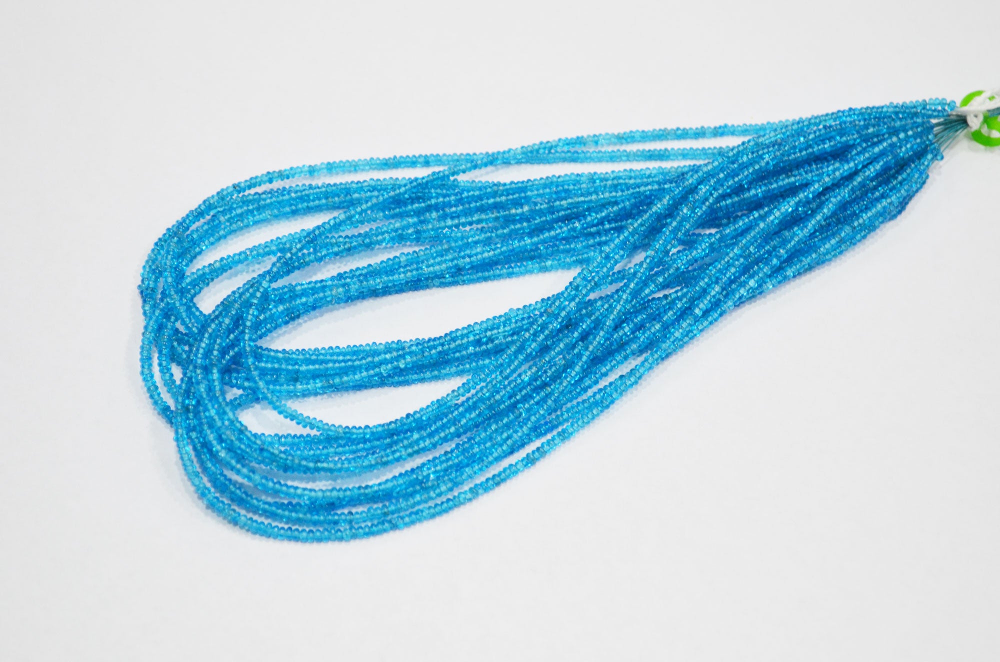 Neon Apatite Smooth Rondelle Shape Beads , Sold By Strand , 13 Inches , 2.50 mm , 32388
