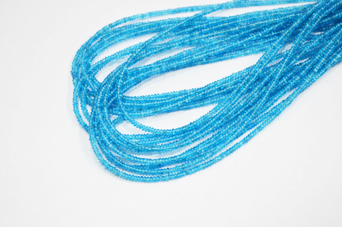 Neon Apatite Smooth Rondelle Shape Beads , Sold By Strand , 13 Inches , 2.50 mm , 32388