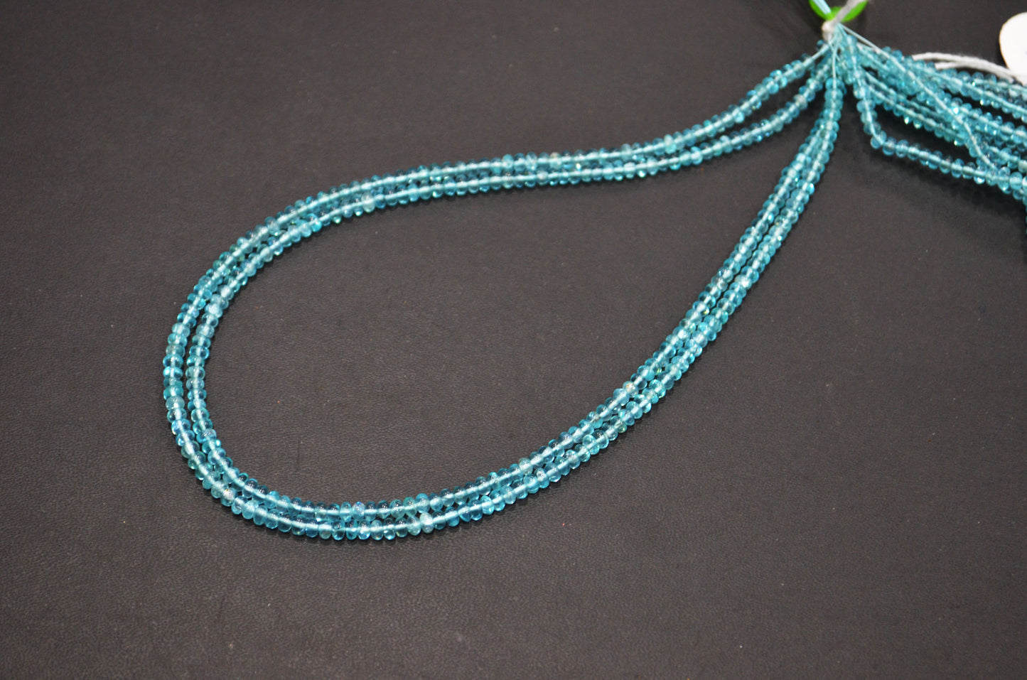 Sky Apatite Smooth Rondelle Shape Beads , Sold By Strand , 13 Inches , 3.50 mm , 32394