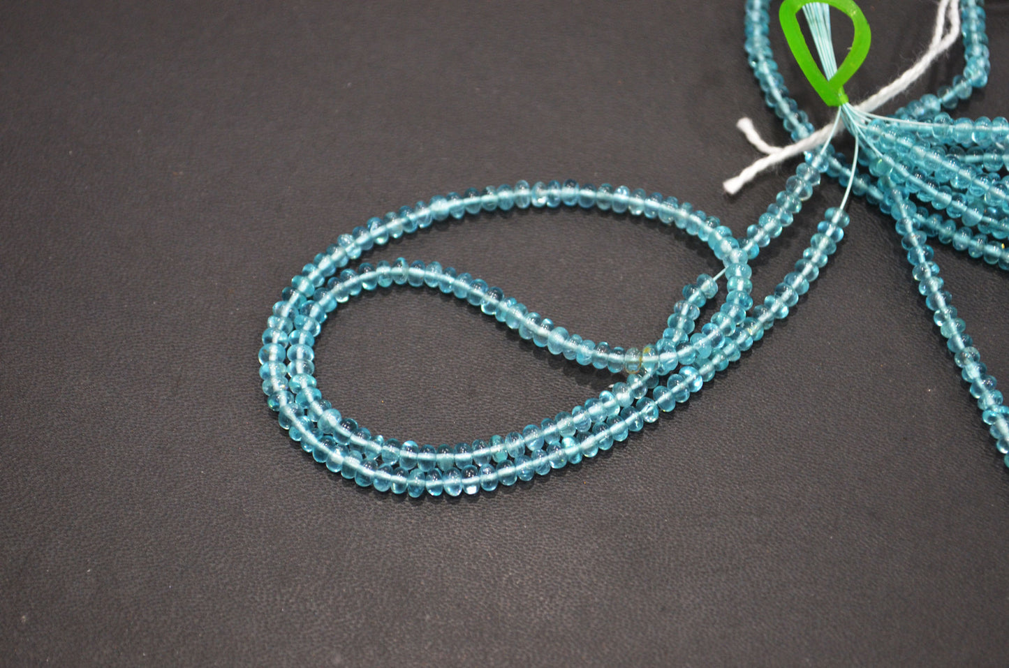 Sky Apatite Smooth Rondelle Shape Beads , Sold By Strand , 13 Inches , 3.50 mm , 32394