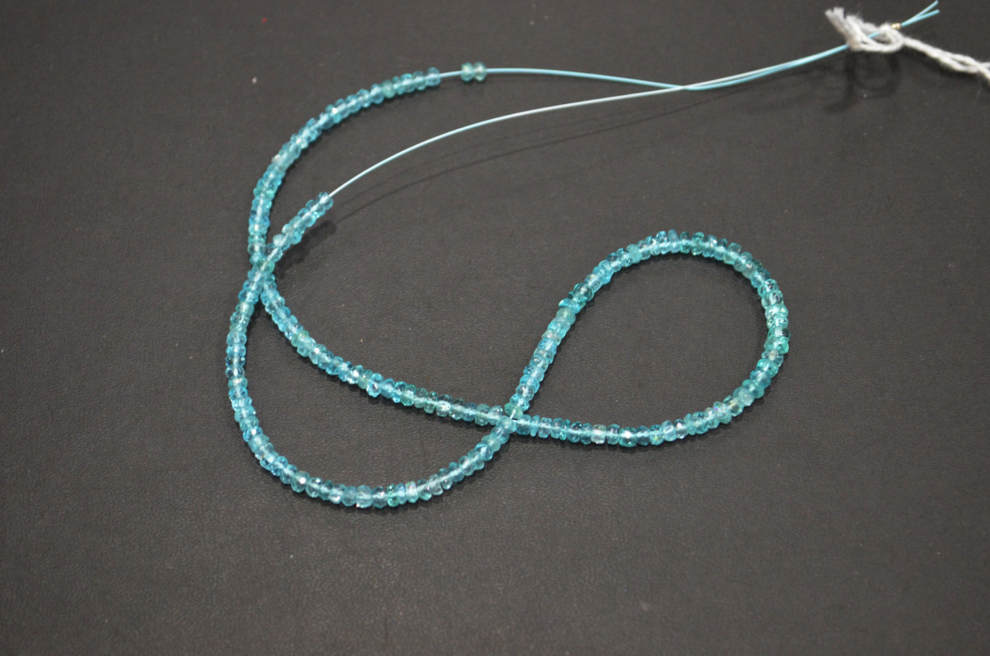 Sky Apatite Faceted Rondelle Shape Beads , 13 Inches , 3 - 3.50 mm , 32398