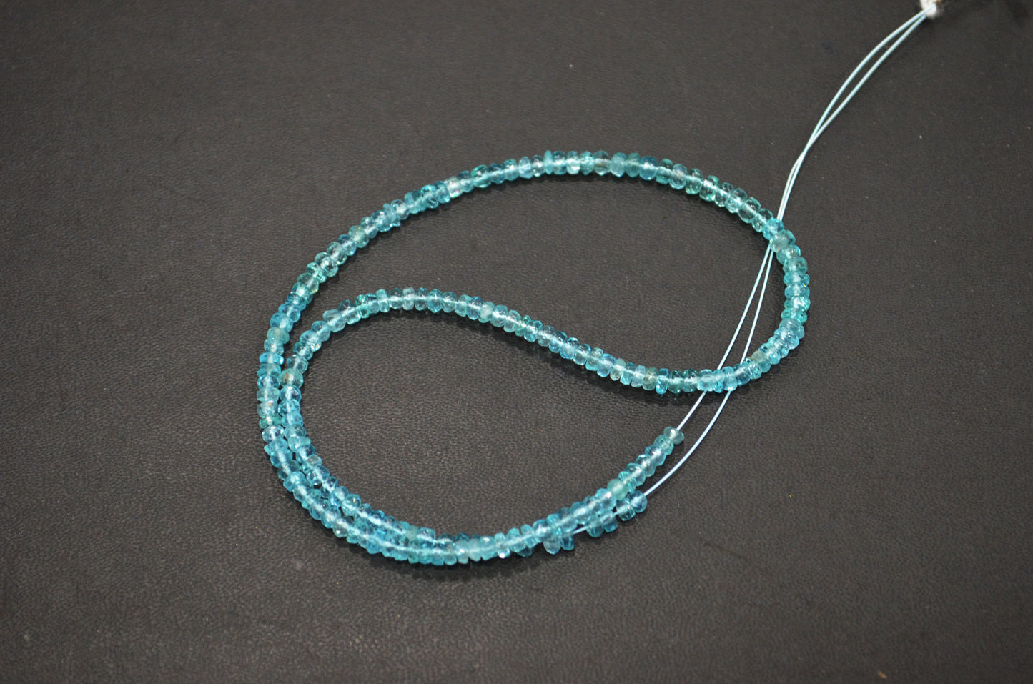 Sky Apatite Faceted Rondelle Shape Beads , 13 Inches , 3 - 3.50 mm , 32398