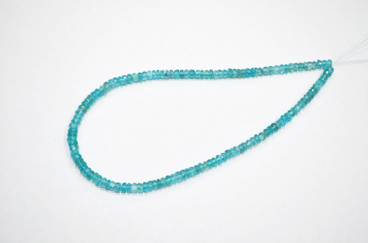 Sky Apatite Faceted Rondelle Shape Beads , 13 Inches , 4.50 - 5 mm , 32400