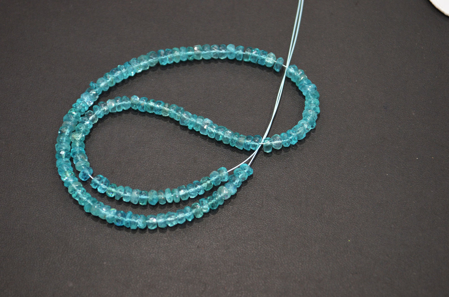 Sky Apatite Faceted Rondelle Shape Beads , 13 Inches , 4.50 - 5 mm , 32400