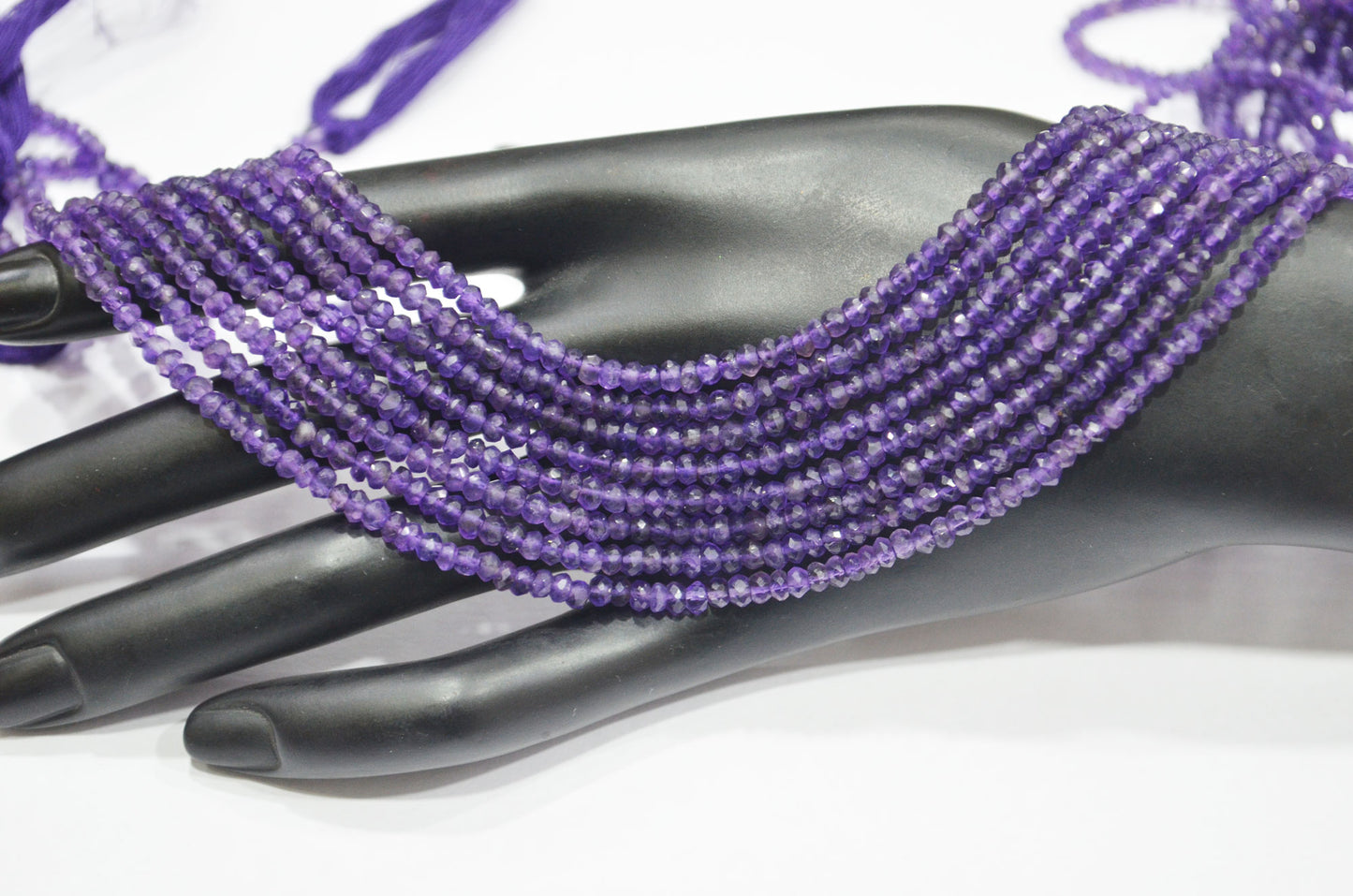 Amethyst Faceted Rondelle Shape Beads , Sold By Strand , 13 Inches , 3.25 mm , 32413