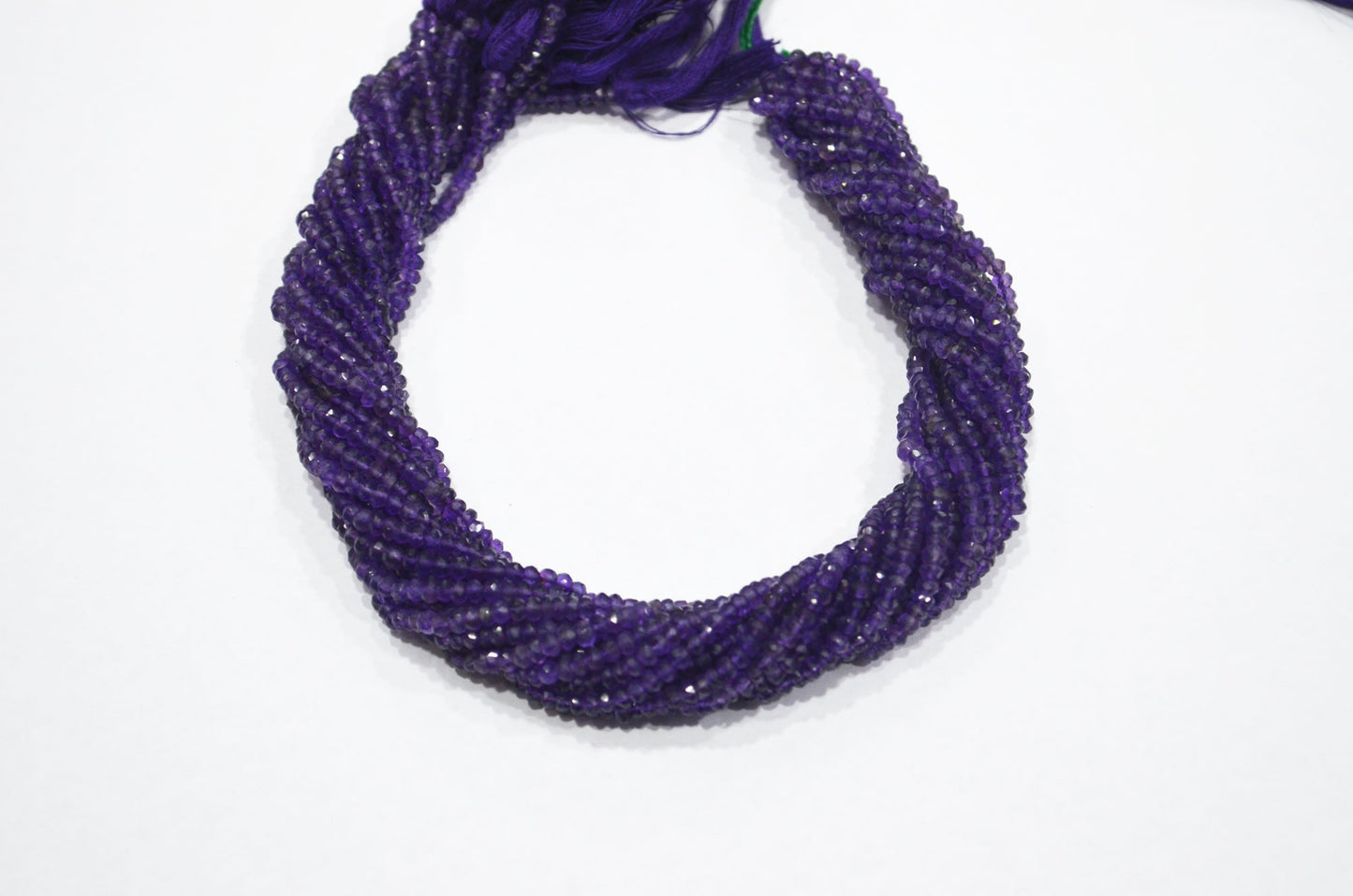 Amethyst Faceted Rondelle Shape Beads , Sold By Strand , 13 Inches , 3.25 mm , 32413