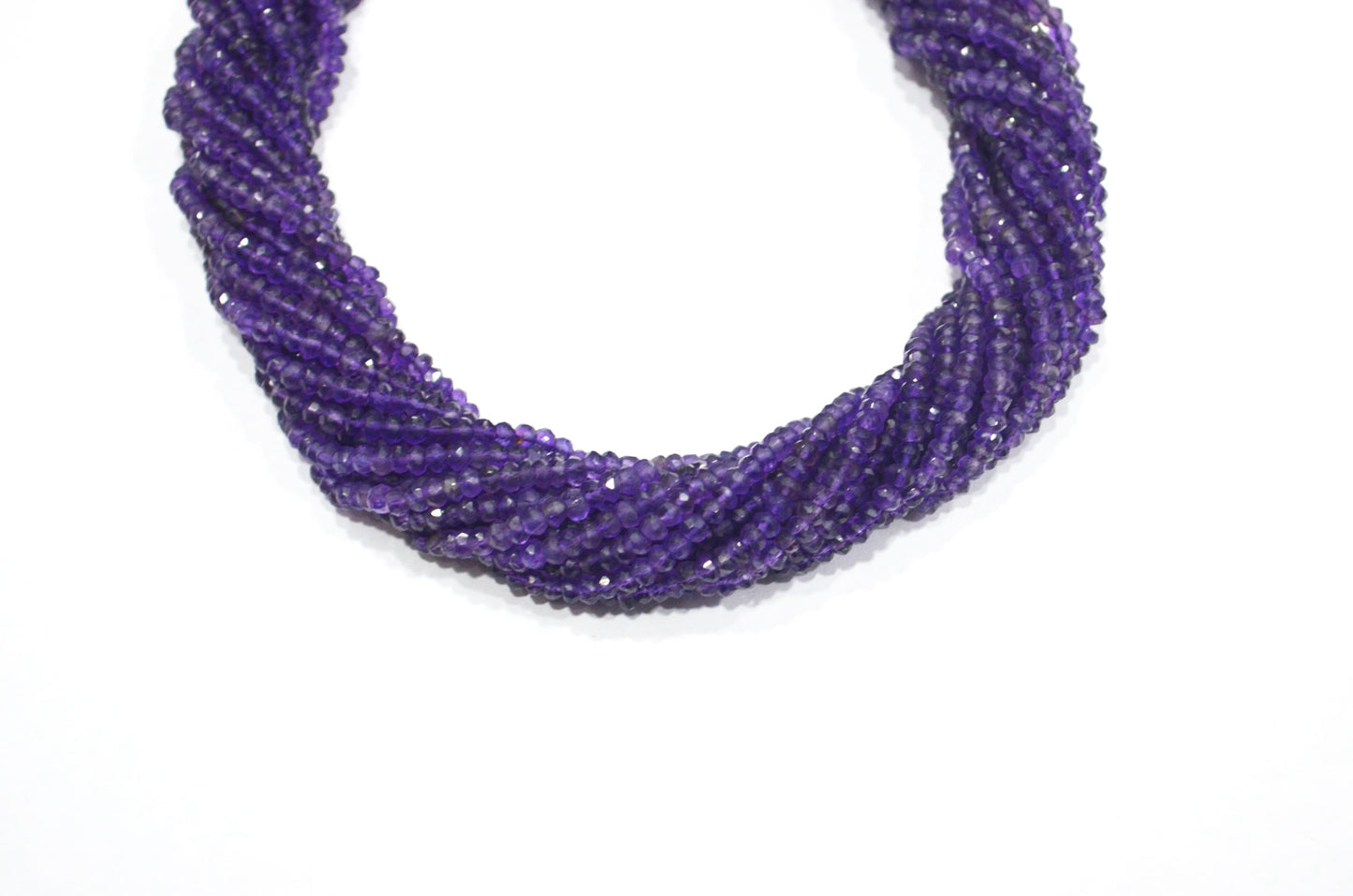 Amethyst Faceted Rondelle Shape Beads , Sold By Strand , 13 Inches , 3.25 mm , 32413