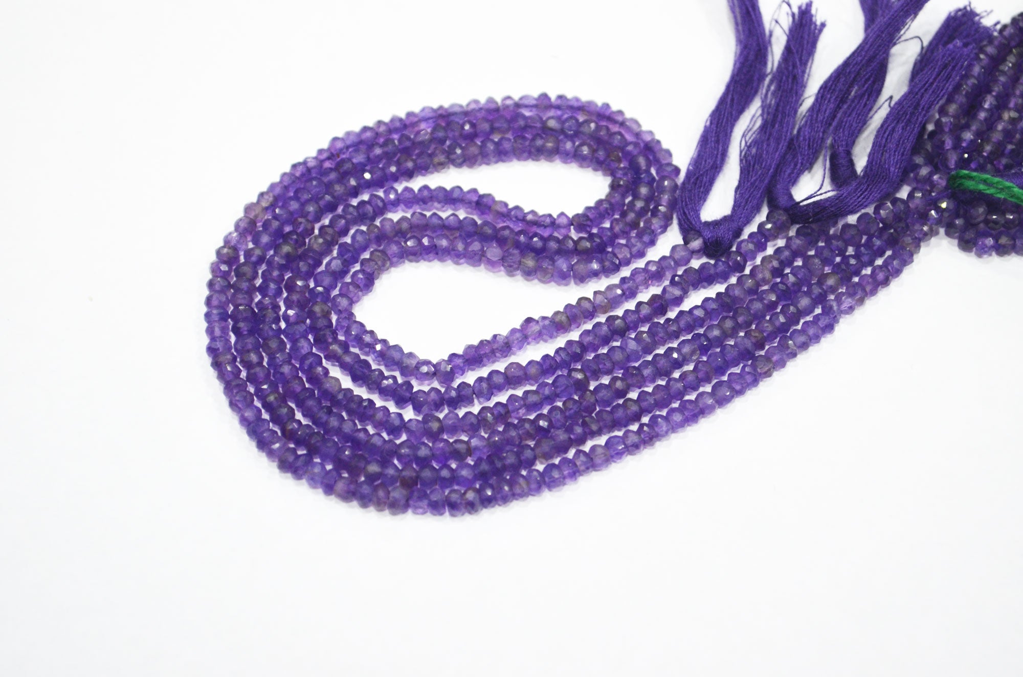 Amethyst Faceted Rondelle Shape Beads , Sold By Strand , 13 Inches , 3.25 mm , 32413