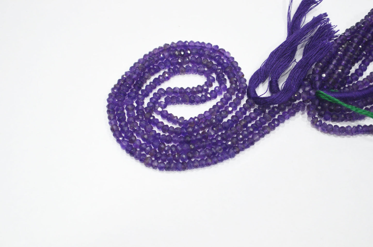 Amethyst Faceted Rondelle Shape Beads , Sold By Strand , 13 Inches , 3.25 mm , 32413