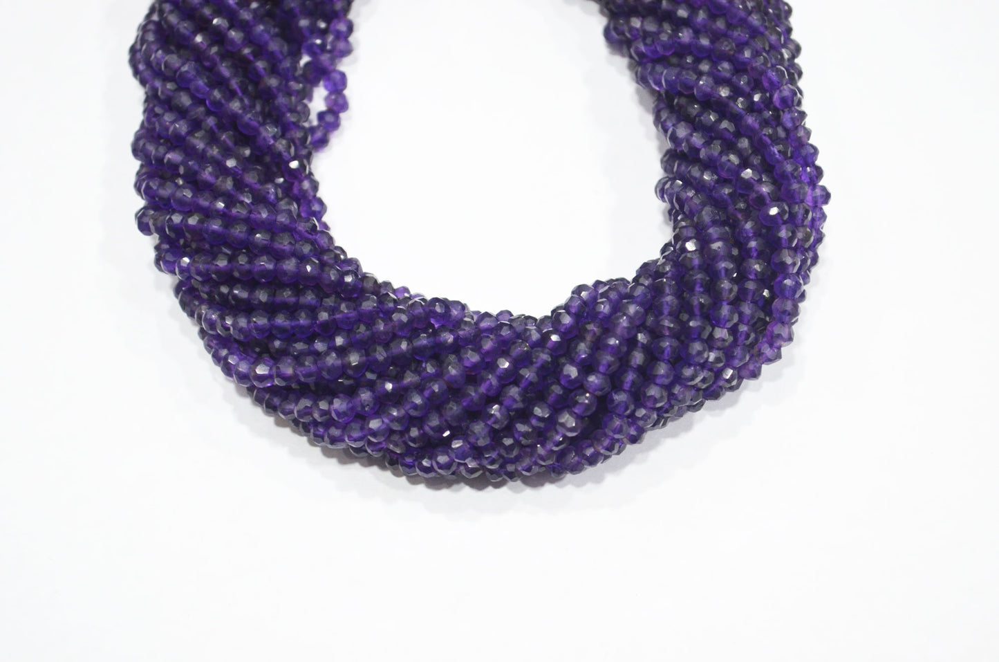 Amethyst Faceted Rondelle Shape Beads , Sold By Strand , 13 Inches , 4.50 mm , 32414