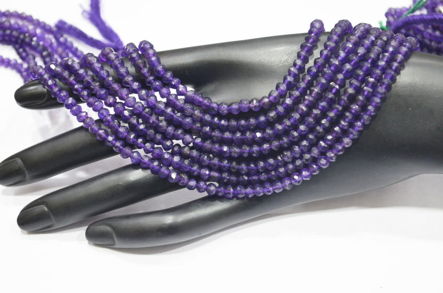 Amethyst Faceted Rondelle Shape Beads , Sold By Strand , 13 Inches , 4.50 mm , 32414
